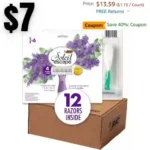 BIC Soleil Escape Women’s Disposable Razors With 4 Blades for a Sensorial Experience and Comfortable Shave, Pack of Lavender & Eucalyptus Scented Handle Shaving Razors for Women, 12 Count