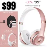 Beats Solo3 Wireless On-Ear Headphones – Apple W1 Headphone Chip, Class 1 Bluetooth, 40 Hours of Listening Time, Built-in Microphone
