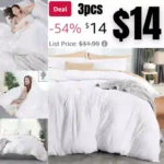 Bedding Duvet Cover Queen Size Set – 1 Duvet Cover with 2 Pillow Shams – 3 Pieces Comforter Cover