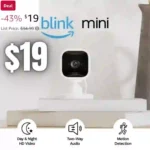 Blink Mini – Compact indoor plug-in smart security camera, 1080p HD video, night vision