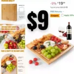 Boards Cheese Board Set, Small Charcuterie Board Bamboo Cheese Board with Slide-Out Drawer