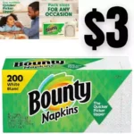Bounty Paper Napkins, White, 1 Pack, 200 Sheets per Pack