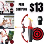 Bow and Arrow for Kids 8-12, Kids Bow and Arrow Set LED Archery Set Crossbow Toy Bow and Arrow for Kids 4-6