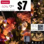 Butterfly Solar String Lights Outdoor,20 LED Solar Powered Butterfly Fairy String Lights Outdoor for Garden Yard Outdoor Decorations