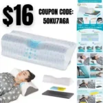 Cervical Neck Pillow, Adjustable Bolster Pillow, 2 in 1 Contour Memory Foam Pillows for Neck Pain Relief Sleeping