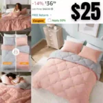 Comfort Spaces Vixie Reversible Comforter Set – Trendy Vibrant Color with Geometric Quilted Cover