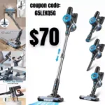 Cordless Vacuum Cleaner, 6 in 1 Portable Cordless Stick Vacuum with Powerful Suction