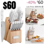 Cuisinart 15-Piece Knife Set with Block, High Carbon Stainless Steel