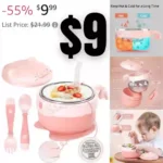 Deejoy Suction Bowls for Baby, Baby Led Weaning Spoon and Fork