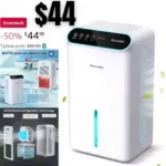 Dehumidifiers for Home, Up to 800 Sq.ft, 86oz Water Tank, Dehumidifiers for Bedroom with Essential Oil Diffuser, 7 Color LED Light