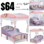 Delta Children Canopy Toddler Bed, Disney Princess