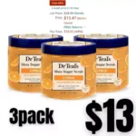 Dr Teal Shea Sugar Body Scrub, Citrus with Essential Oils & Vitamin C