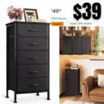 Dresser for Bedroom with 5 Storage Drawers