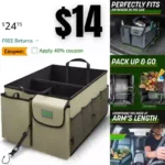 Drive Auto Car Trunk Organizer – Collapsible, Multi-Compartment Automotive SUV Car Organizer for Storage