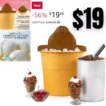 Electric Ice Cream Maker – Old Fashioned Soft Serve Ice Cream Machine Makes Frozen Yogurt or Gelato in Minutes