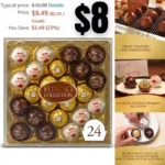 Ferrero Collection, 24 Count, Premium Gourmet Assorted Hazelnut Milk Chocolate, Dark Chocolate And Coconut Chocolates, Luxury Chocolate Holiday Gift Box