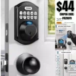 Fingerprint Door Lock Set – Keyless Entry Door Lock with Handle – Door Knob with Keypad Deadbolt – Smart Locks for Front Door – Auto Lock – No Need App
