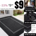 Front Door Mat Indoor Outdoor Entrance, Waterproof All-Season