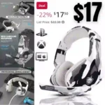 Gaming Headset for PS4, Xbox One, PC, Laptop, Mac, Nintendo Switch, 3.5MM PS4 Stereo Headset Over Ear Headphones with Noise-Cancelling Mic