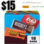 HERSHEY , KIT KAT and REESE’S Assorted Milk Chocolate, Christmas Candy Variety Box