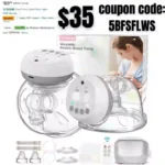 Hands Free Breast Pump Wearable Breast Pump 12 Levels 3 Modes Double Portable Electric Breast Pump wRemote Control