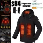 Heated Jacket for Women and Men – equipped With 2 Pcs of 10000mAh Large Capacity Battery Pack, 7 Heating Zones