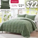 Home King Comforter Set, 3-Pieces Lightweight Solid Down Alternative Comforter, Soft Reversible Bedding Set for All Seasons