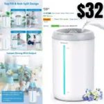 Humidifiers for Bedroom Large Room, 4.5L Air Humidifier for Plants Baby Nursery Home Office