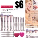 Makeup Brushes Stand Up Premium Synthetic Foundation Powder Concealers Eye Shadows