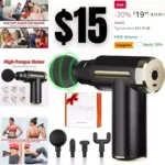 Massage Gun Deep Tissue 6 Speeds Cordless Handheld Muscle Massager with 4 Heads