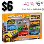 Matchbox Cars, 9-Pack Die-Cast, Construction or Garbage Trucks