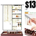 MiniTeasure Jewelry Holder Organizer, 6 Tiers Earring Holder, Necklace Bracelets Holder Organizer