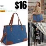 Missnine Tote Bag for Women Denim Teacher Bag Casual Work Bags