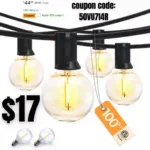Outdoor String Lights 100Ft Dimmable Patio Lights