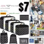 Packing Cubes, 8 Set Suitcase and Luggage Organizer for Accessories Travel Essentials