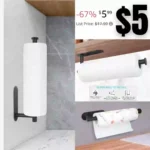 Paper Towel Holder Wall Mount for Kitchen, Premium Stainless Steel Paper Towel Holder