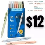 Pens Fine Point 0.5mm No Smear & Smudge Black Ink Pen Click for Journaling Sketching Drawing