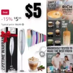 Powerful Milk Frother for Coffee with Upgraded Titanium Motor – Handheld Frother Electric Whisk, Milk Foamer