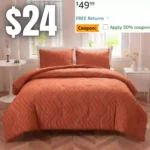 Queen Comforter Set Burnt Orange, Queen Size Comforter Sets Terracotta