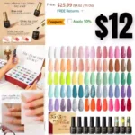 ROSALIND Gel Nail Polish Set,35 Pcs Pink Red jelly White Gel Polish Collection Summer Starter Set Glitter Nail Polish Pink Colors with Glossy