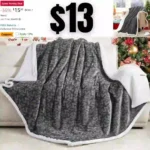Sherpa Fleece Throw Blanket, Super Soft Flannel Fuzzy Blanket Throw Size for Couch Sofa Bed, Lightweight Flower Pattern Warm Thick Plush Blankets for Winter