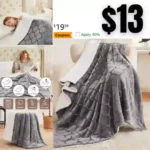 Sherpa Throw Blanket – Plush Blanket for Bed – 50×60 Soft Fleece Blanket – Comfy Fluffy Blanket for Chair and Couch