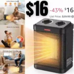 Small Space Heater, Portable 1500W Ceramic Space Heater for Indoor Use