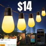 Smart Outdoor String Lights, 36 ft App Control Lights with 3 Scene Modes