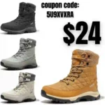 Snow Winter Boots Hiking Lightweight Insulated Lace Up Ankle Boot