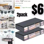 Storage Bags, Closet Organizers and Storage, Foldable Storage Bins with Durable Handles, Under Bed Storage Containers for Closet