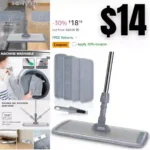 Sunally 18 Inch Professional Microfiber Mop Floor Cleaning Mop