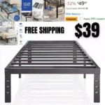 Twin Metal Platform Bed Frame,14 Low Profile Mattress Foundation