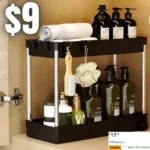 Under Sink Organizer, 2 Tier Under Bathroom Cabinet Storage