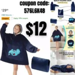 Wearable Blanket Hoodie for Kids – Oversized Sherpa Blanket Sweatshirt Kids with Pocket – Gifts for Kids Girls Boys